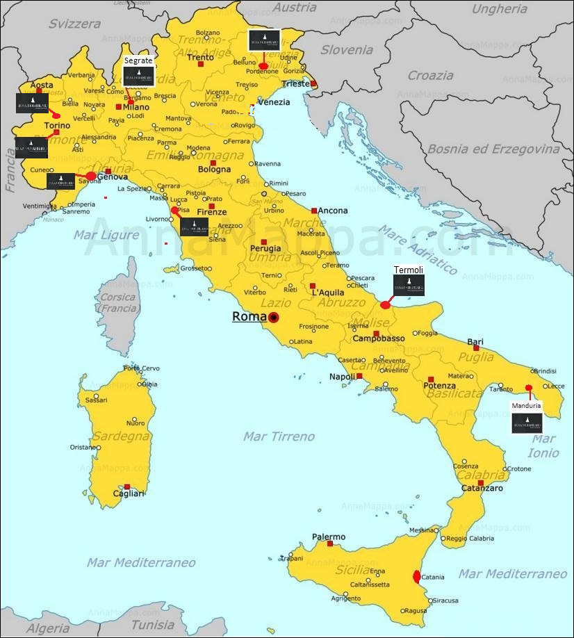 Mappa punti vendita